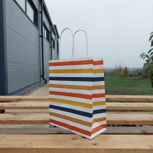 18 x 8 x 22 cm, Sacosa Alba STRIATA