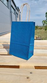 14 x 8 x 21 cm, SACOSA COLORATA CU MANER RASUCIT