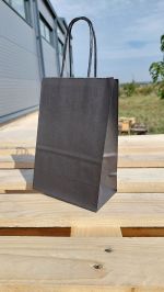 14 x 8 x 21 cm, SACOSA COLORATA CU MANER RASUCIT